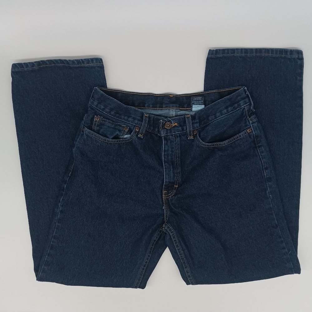Faded Glory Men's Dark Wash Relaxed 100% Cotton Jeans (32x32)